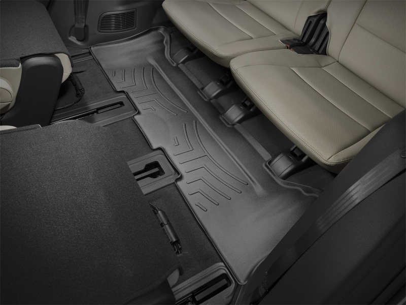 Hyundai Santa Fe Floor Liner - Rear - WeatherTech - FloorLiner DigitalFit, HighDensity TriExtruded (HDTE) Material - Black - `13-`27