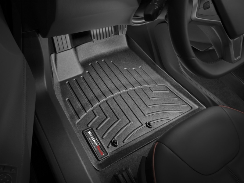 Tesla Model S FloorLiner - Front - WeatherTech - DigitalFit - Black - `12-`27