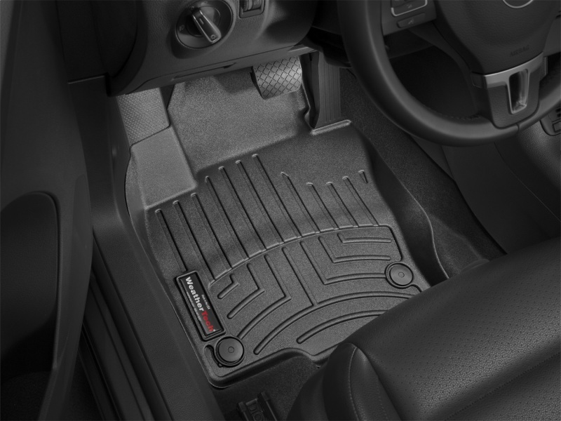 Volkswagen Tiguan FloorLiner - Front - WeatherTech - DigitalFit - Black - `09-`13