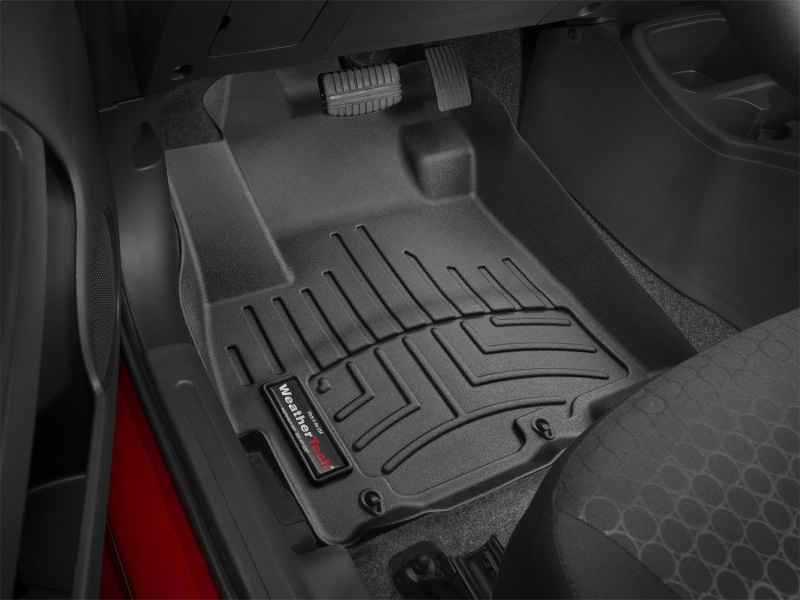Mitsubishi Mirage FloorLiner - Front - WeatherTech - DigitalFit - Black - `14-`27