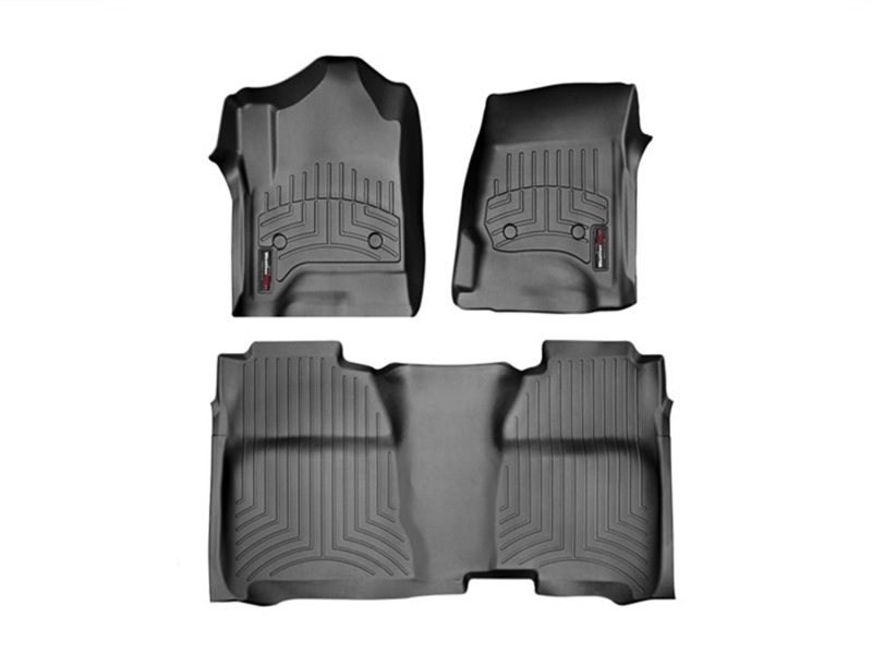 GMC Sierra FloorLiner - Rear - WeatherTech - DigitalFit - Black - `14-`27