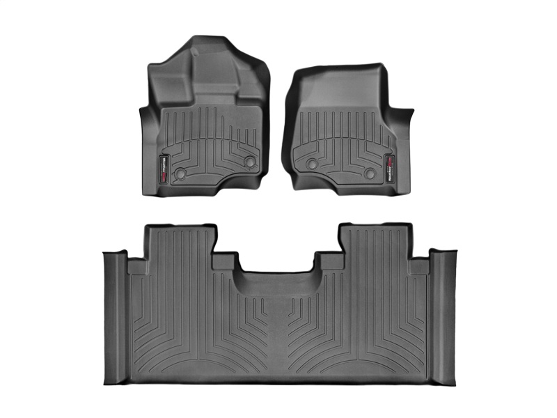 Ford F-150 FloorLiner - Front + Rear - WeatherTech - DigitalFit - Black - `15-`27