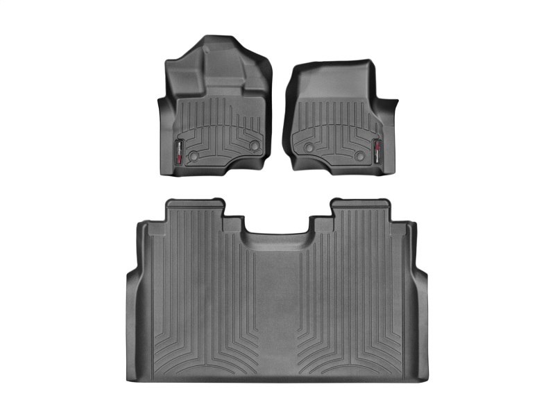 Ford F-150 Floor Mat Set - Front - WeatherTech - DigitalFit - Black - `15-`27