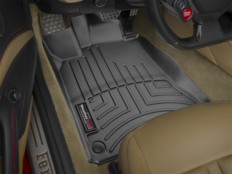Ferrari California T FloorLiner - Front - WeatherTech - DigitalFit - Black - `15-`27
