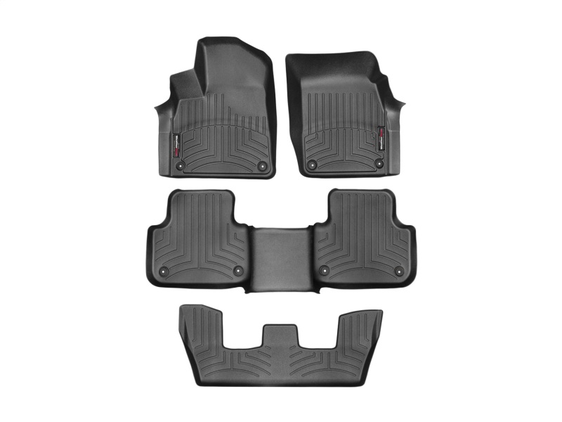Audi Q7 FloorLiner - Front + Rear + Third Row - WeatherTech - DigitalFit - Black - `17-`27