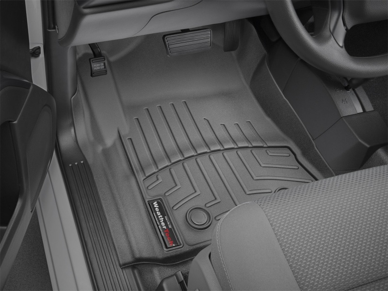 GMC Denali 1500 Floor Liner - Front - WeatherTech - FloorLiner DigitalFit - Black - `14-`27