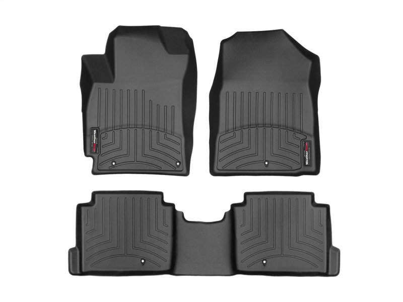 Hyundai Elantra FloorLiner - Front + Rear - WeatherTech - DigitalFit - Black - `17-`27