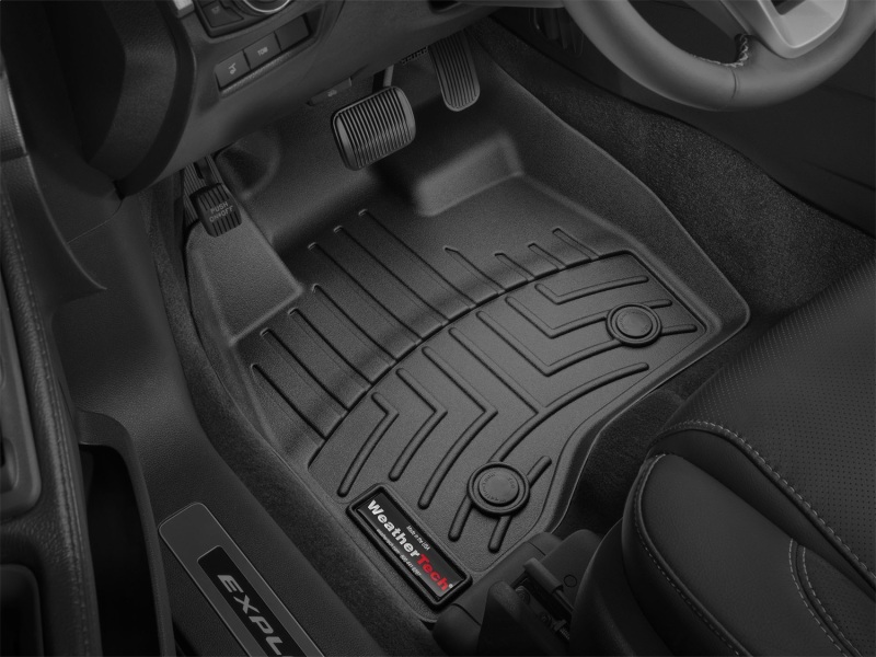 Ford Explorer FloorLiner - Front - WeatherTech - DigitalFit - Black - 2017