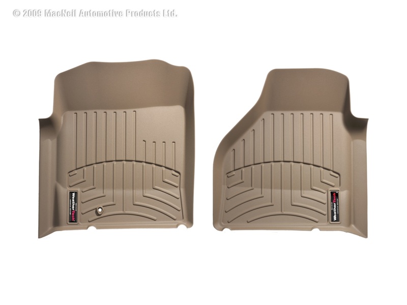 Dodge Ram 1500 Pickup QuadCab FloorLiner - Front - WeatherTech - DigitalFit - Tan - `02-`06