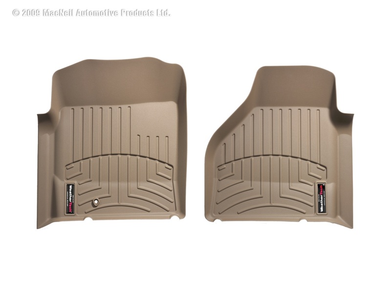 Dodge Ram 1500 Pickup QuadCab FloorLiner - Front - WeatherTech - DigitalFit - Tan - `02-`06