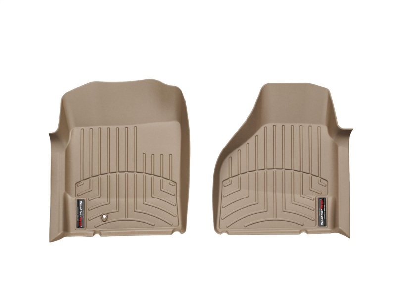Dodge Ram 1500 Pickup QuadCab FloorLiner - Front - WeatherTech - DigitalFit - Tan - `02-`06