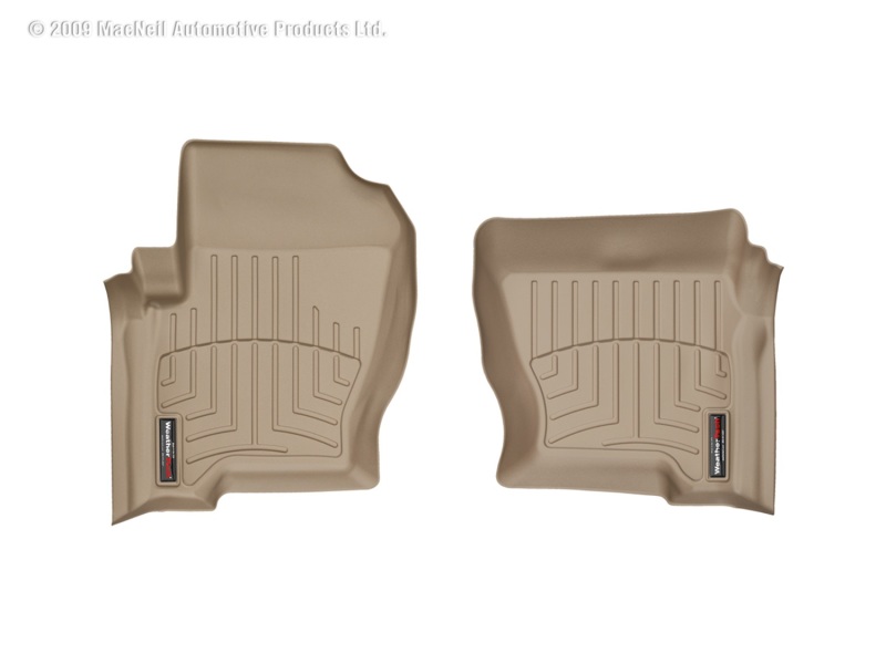 Land Rover LR3 Floor Liners - Front - WeatherTech - DigitalFit - Tan - `05-`09