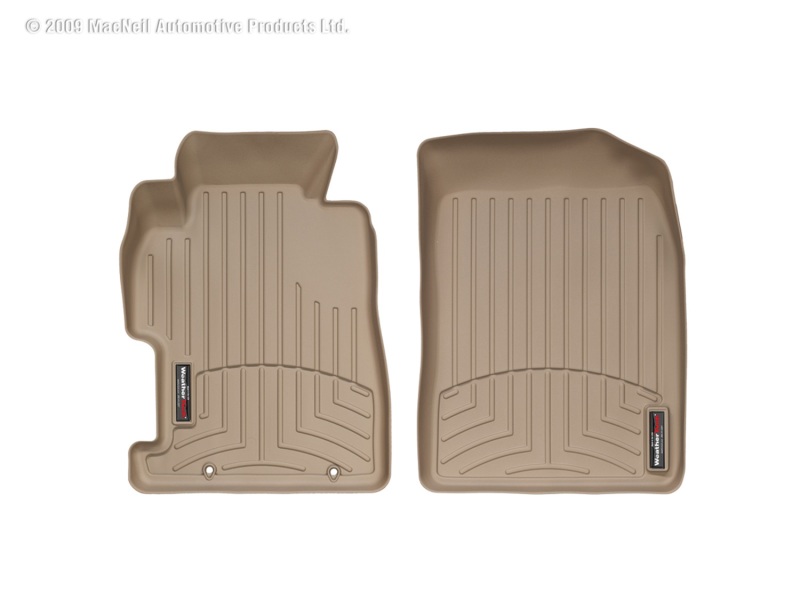 Honda Civic Floor Liner - Front - WeatherTech - FloorLiner DigitalFit - Tan - `06-`11