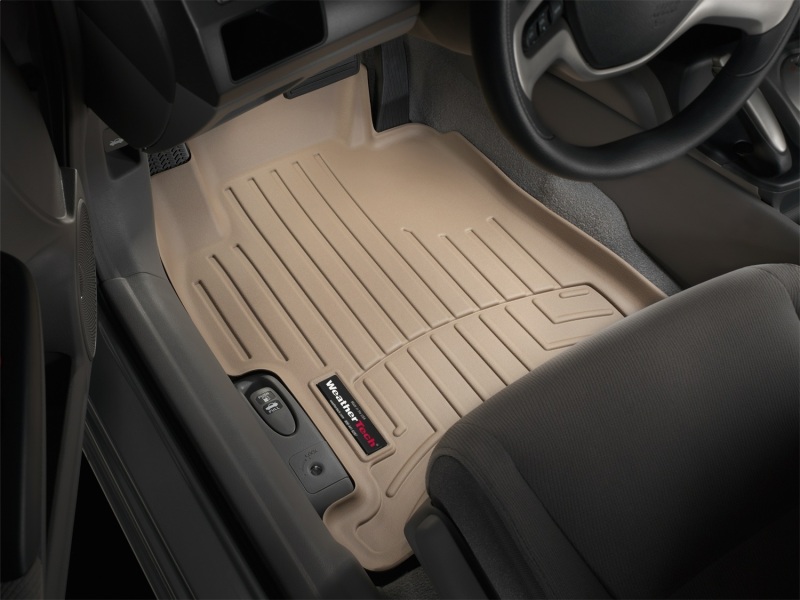 Honda Civic Floor Liner - Front - WeatherTech - FloorLiner DigitalFit - Tan - `06-`11