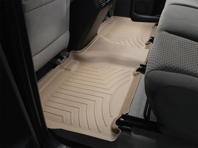 Toyota Tundra CrewMax Floor Mat Set - Rear - WeatherTech - WeatherTech FloorLiner DigitalFit - Tan - `07-`13