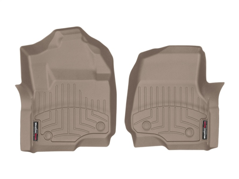 Ford Super Duty Floor Mat Set - Front - WeatherTech - FloorLiner DigitalFit - Tan - 2017