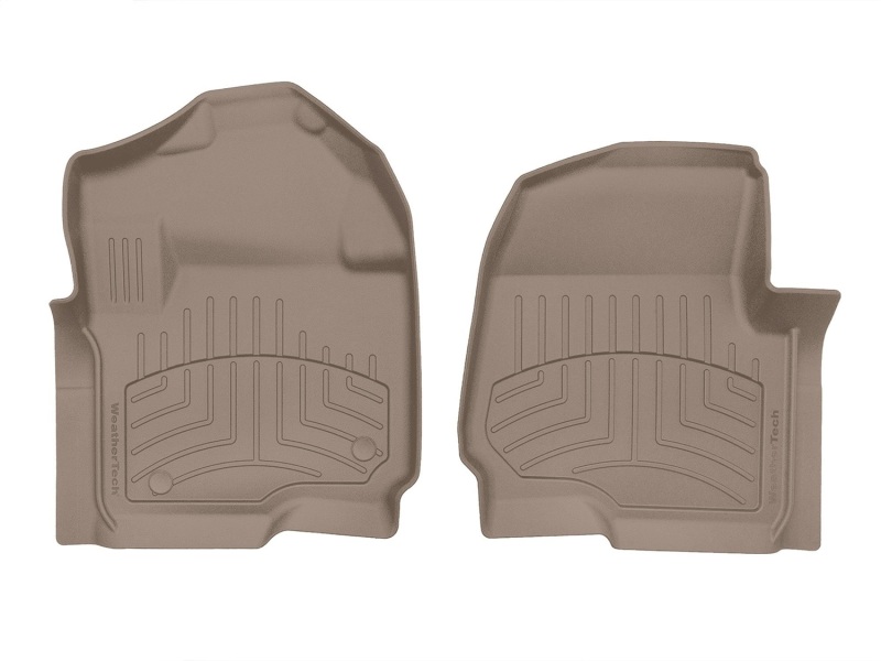 Ford F-350 Floor Mat Set - Front - WeatherTech - FloorLiner HP - Tan - `17-`27