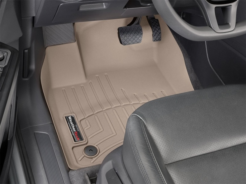 Volkswagen Atlas FloorLiner - Front - WeatherTech - DigitalFit - Tan - `18-`27