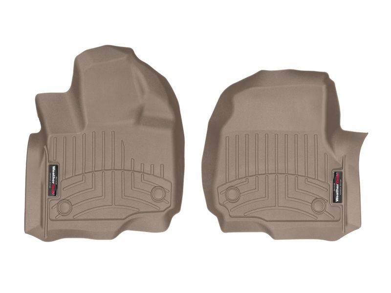 Lincoln Navigator Floor Mats - Front - WeatherTech - FloorLiner DigitalFit - Tan - `18-`27