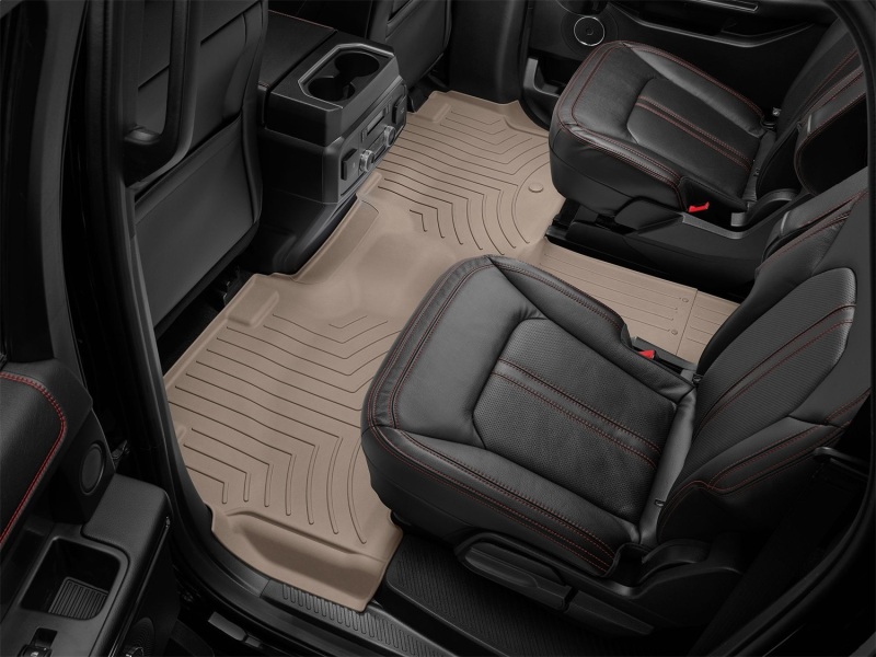 Ford Expedition MAX FloorLiner - Rear and Third Row - WeatherTech - DigitalFit - Tan - `18-`27