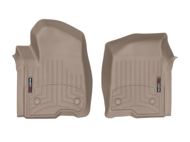 Chevrolet Silverado 1500 Crew Cab FloorLiner - Front - WeatherTech - DigitalFit - Tan - `19-`27