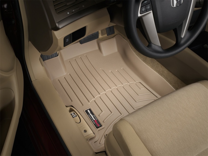 Honda Accord FloorLiner - Front - WeatherTech - DigitalFit - Tan - `08-`12