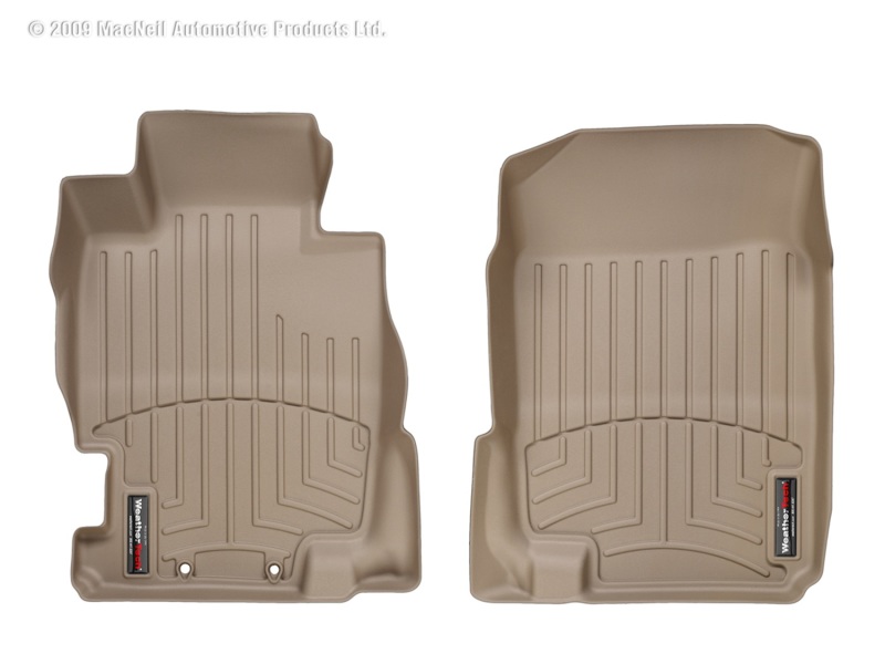 Acura TL FloorLiner - Front - WeatherTech - DigitalFit - Tan - `04-`08