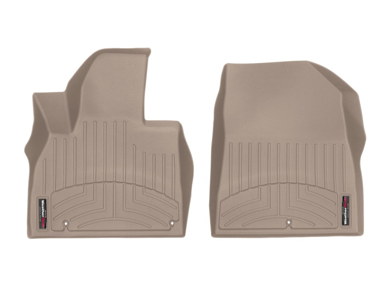 Kia Telluride FloorLiner - Front - WeatherTech - DigitalFit - Tan - `20-`27