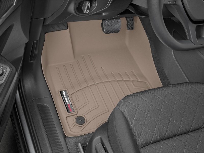 Volkswagen Atlas FloorLiner - Front - WeatherTech - DigitalFit - Tan - `19-`27