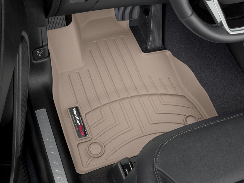 Ford Explorer FloorLiner - Front - WeatherTech - DigitalFit - Tan - `20-`27