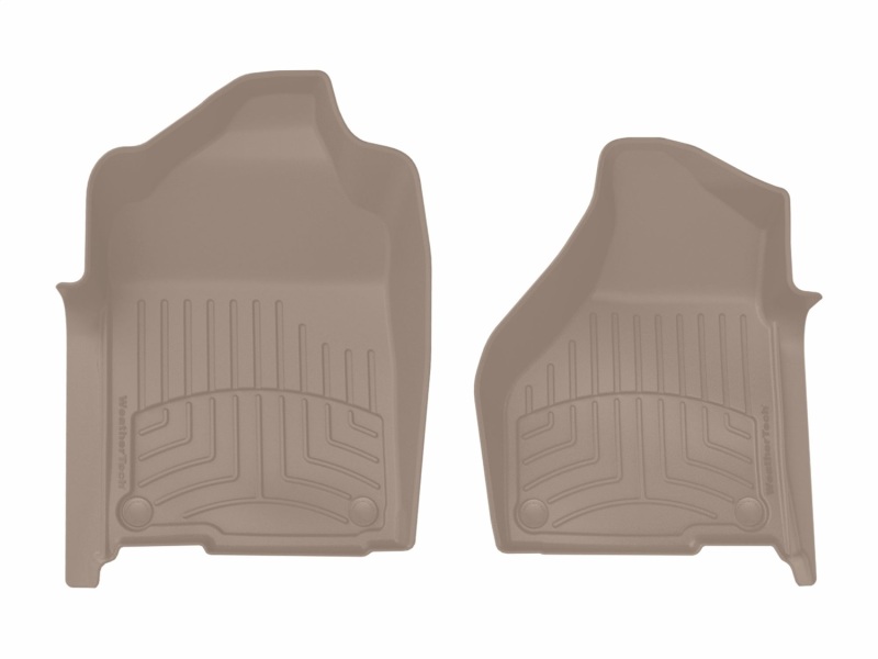 Dodge Ram Floor Mat Set - Front - WeatherTech - FloorLiner HP - Tan - `19-`26