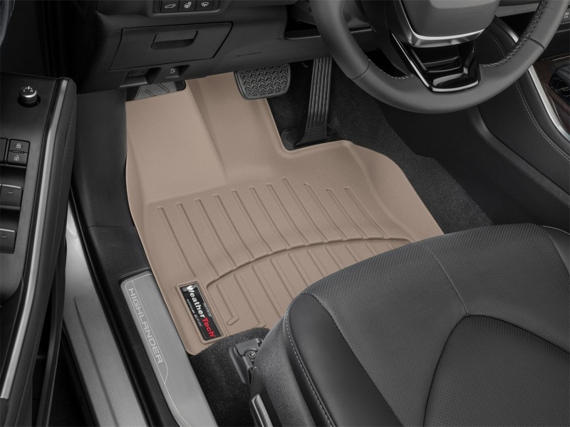 Toyota Highlander FloorLiner - Front - WeatherTech - DigitalFit - Tan - `20-`27
