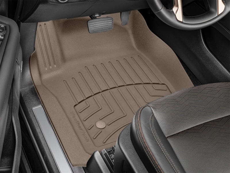 Cadillac Escalade ESV Floor Mat - Front - WeatherTech - FloorLiner HP - Tan - `21-`27
