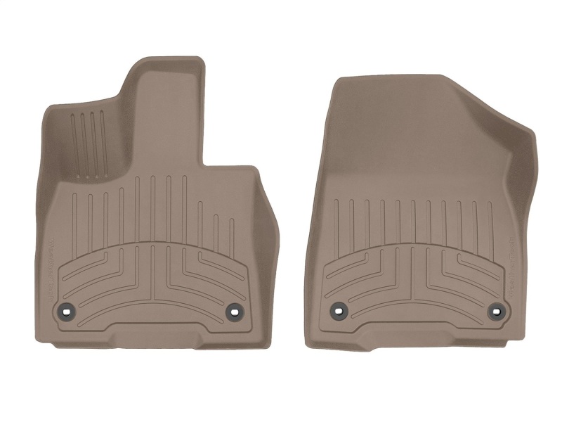 Toyota Sienna Floor Mat Set - Front - WeatherTech - FloorLiner HP - Tan - `21-`27