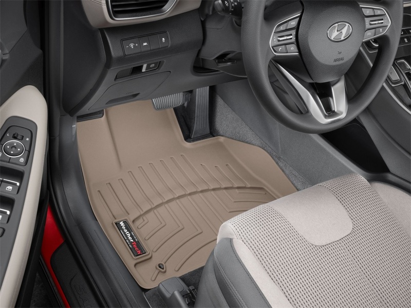 Hyundai Santa Fe FloorLiner - Front - WeatherTech - DigitalFit - Tan - `21-`27