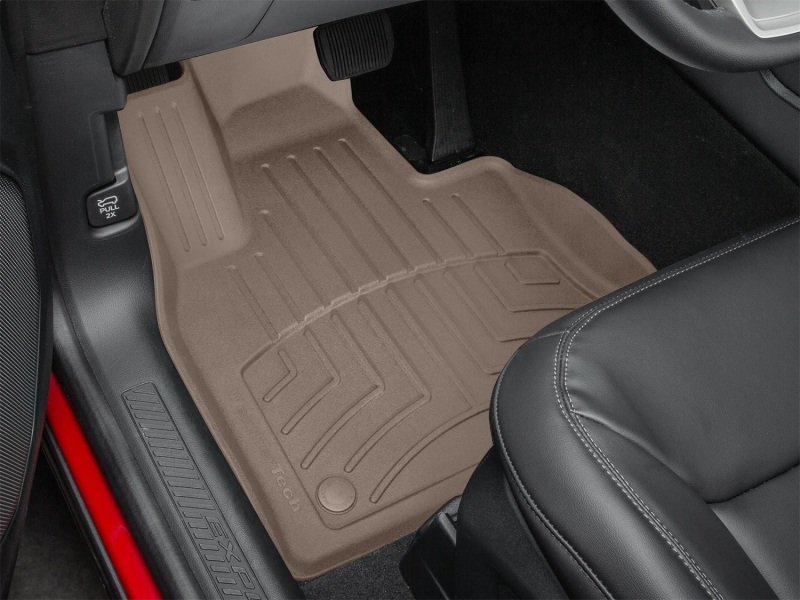 Ford Explorer Floor Mat Set - Front - WeatherTech - FloorLiner HP - Tan - `22-`27