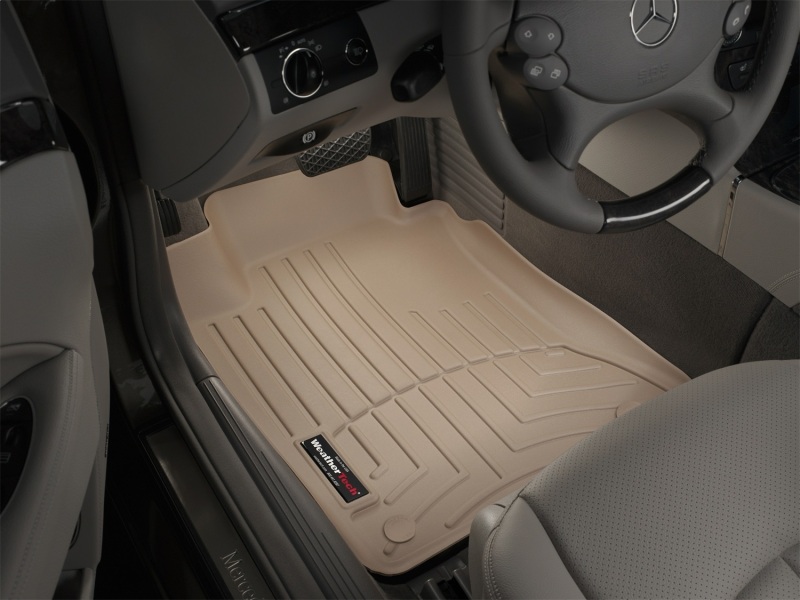 Mercedes-Benz E320 FloorLiner - Front - WeatherTech - DigitalFit - Tan - `03-`09