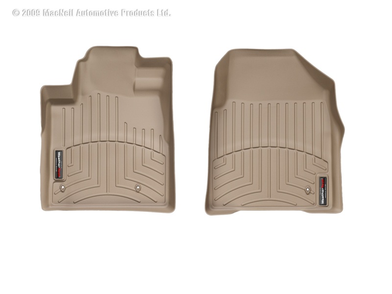 Honda Pilot FloorLiner - Front - WeatherTech - DigitalFit - Tan - `09-`13