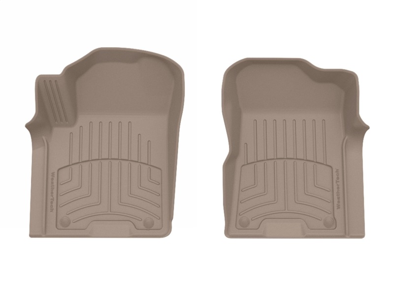 Nissan Armada Floor Mat Set - Front - WeatherTech - FloorLiner HP - Tan - `19-`24