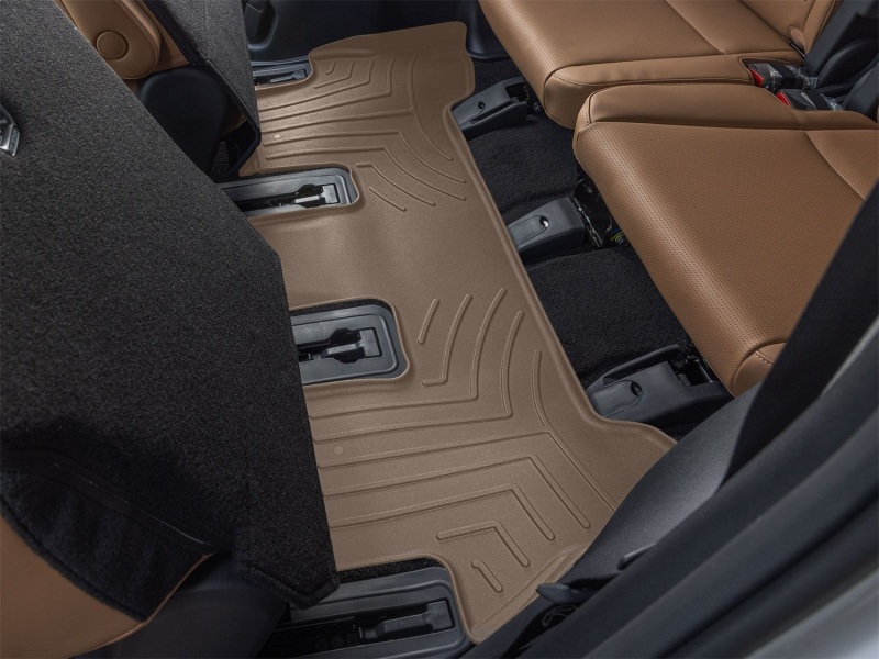 Hyundai Santa Fe Floor Mat Set - Rear - WeatherTech - FloorLiner HP - Tan - `24-`26