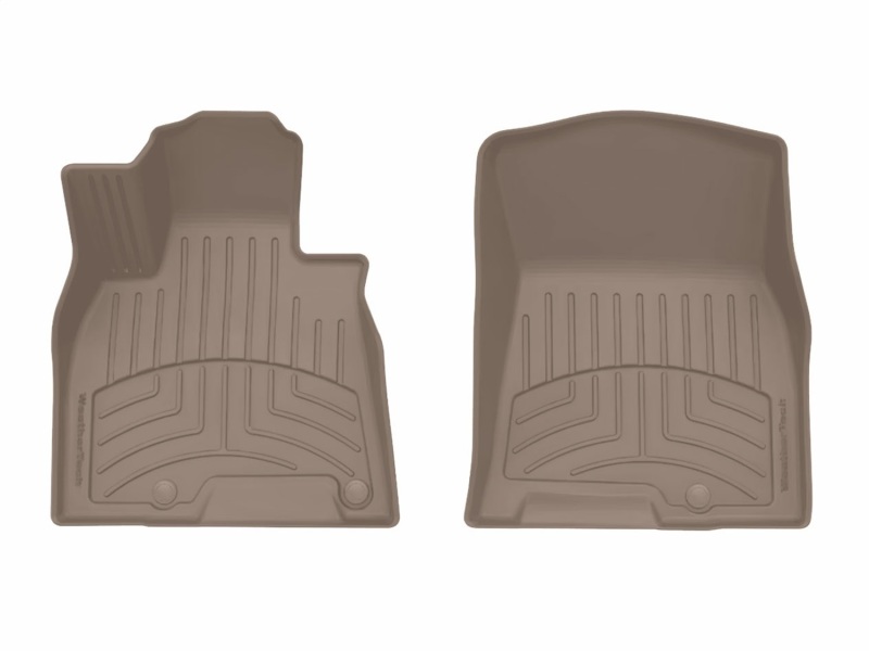 Genesis GV80 Floor Mat - Front - WeatherTech - FloorLiner HP - Tan - 2025+
