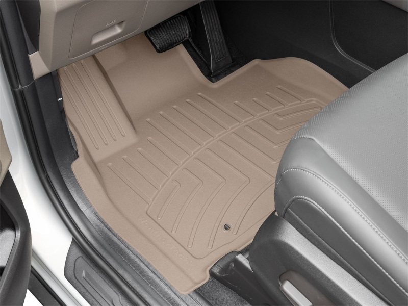 Hyundai Carnival Floor Mat Set - Front - WeatherTech - HP - Tan - `25-`26