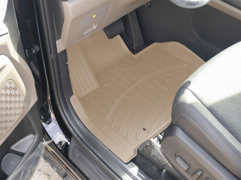 Hyundai Carnival Floor Mat Set - Front - WeatherTech - HP - Tan - `25-`26
