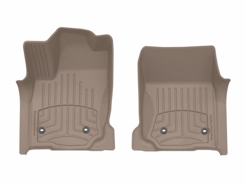 Toyota 4Runner Floor Mat Set - Front - WeatherTech - HP - Tan - `25-`26