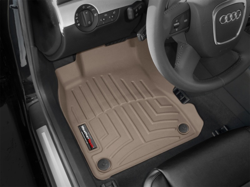 Audi S4 FloorLiner - Front - WeatherTech - DigitalFit - Tan - `02-`08