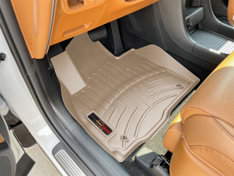 Hyundai Palisade FloorLiner - Front - WeatherTech - DigitalFit - Tan - 2026+