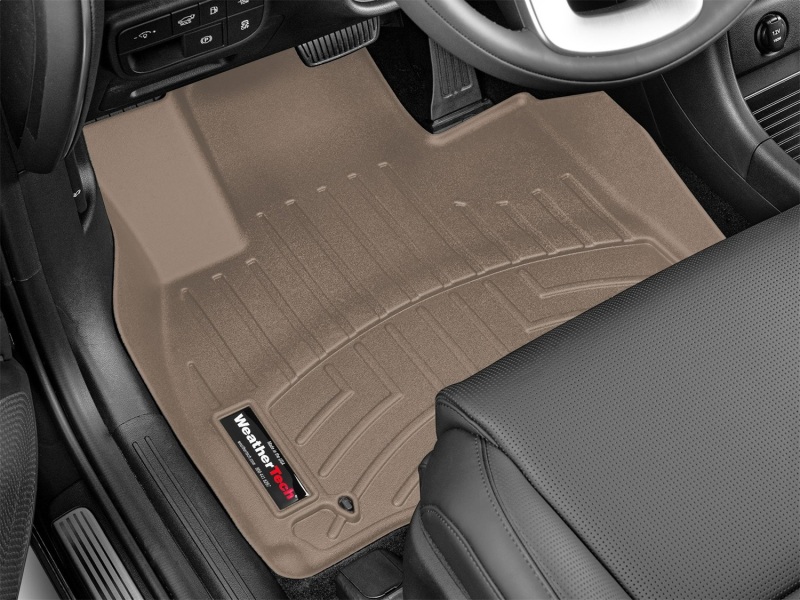 Hyundai Palisade Hybrid FloorLiner - Front - WeatherTech - DigitalFit - Tan - 2026+