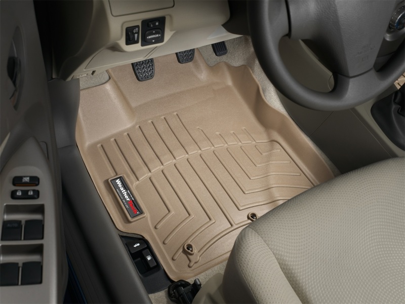 Toyota Yaris FloorLiner - Front - WeatherTech - DigitalFit - Tan - `07-`11