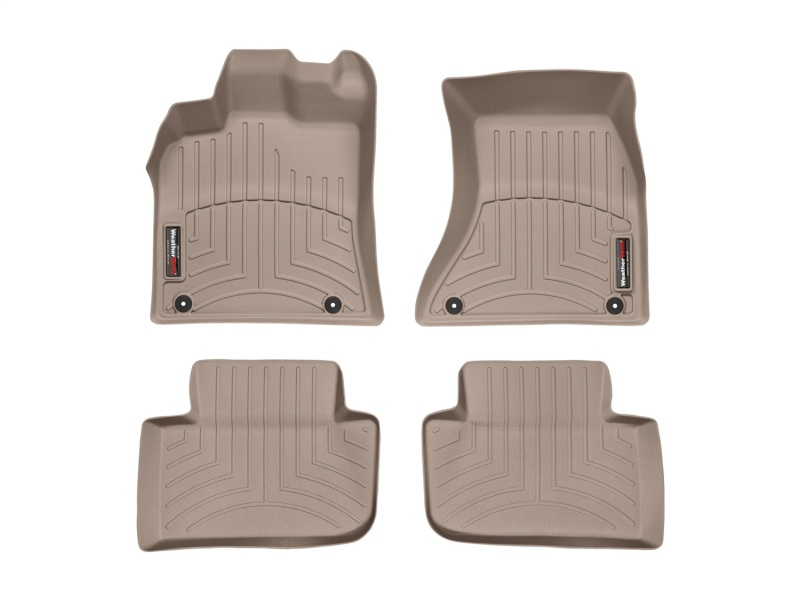 Porsche Macan FloorLiner - Front - WeatherTech - DigitalFit - Tan - `15-`27