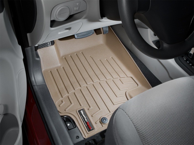 Hyundai Accent FloorLiner - Front - WeatherTech - DigitalFit - Tan - `06-`11